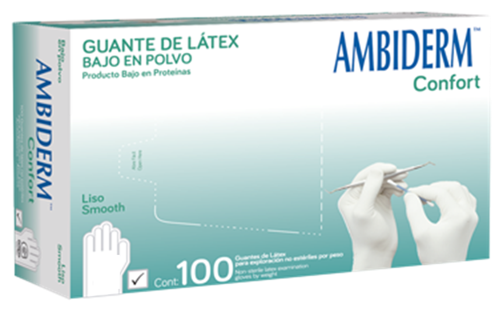 GUANTE CONFORT NO EST CHICO C/100 ( IVA )(AMBIDERM)