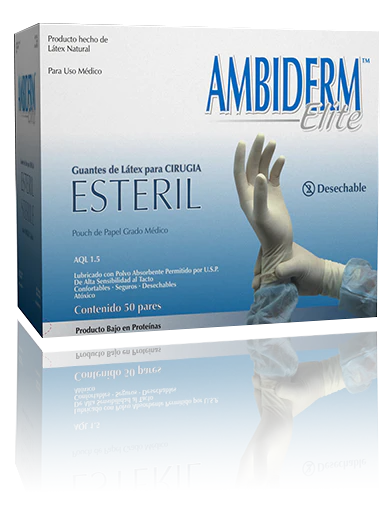 GUANTE ELITE EST N° 8.5 C/50 PAR ( IVA )(AMBIDERM)