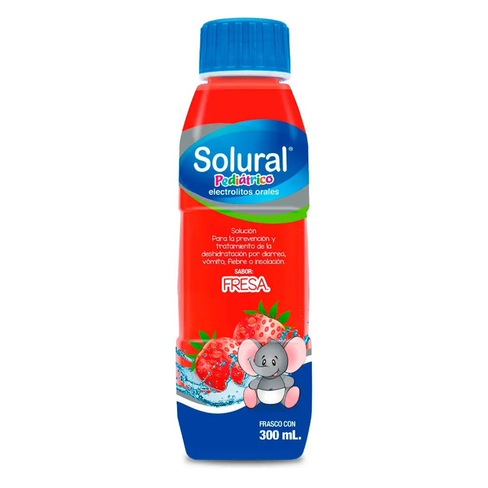 SOLURAL PEDIATRICO FRESA C/300ML (ELECTROLITOS)(AMSA)