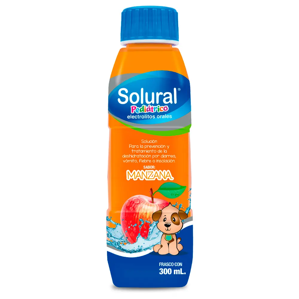 SOLURAL PEDIATRICO MANZANA C/300ML (ELECTROLITOS)(AMSA)