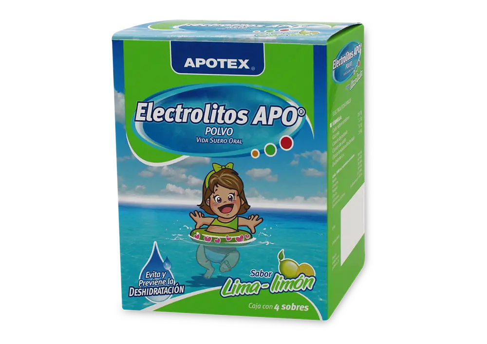 ELECTROLITOS APO LIMA-LIMON C/4 SOBRES (APOTEX/PROTEIN)