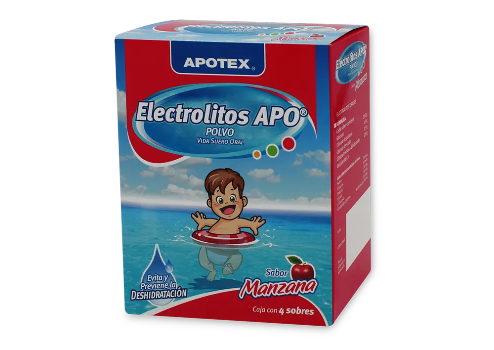 ELECTROLITOS APO MANZANA C/4 SOBRES (APOTEX/PROTEIN)
