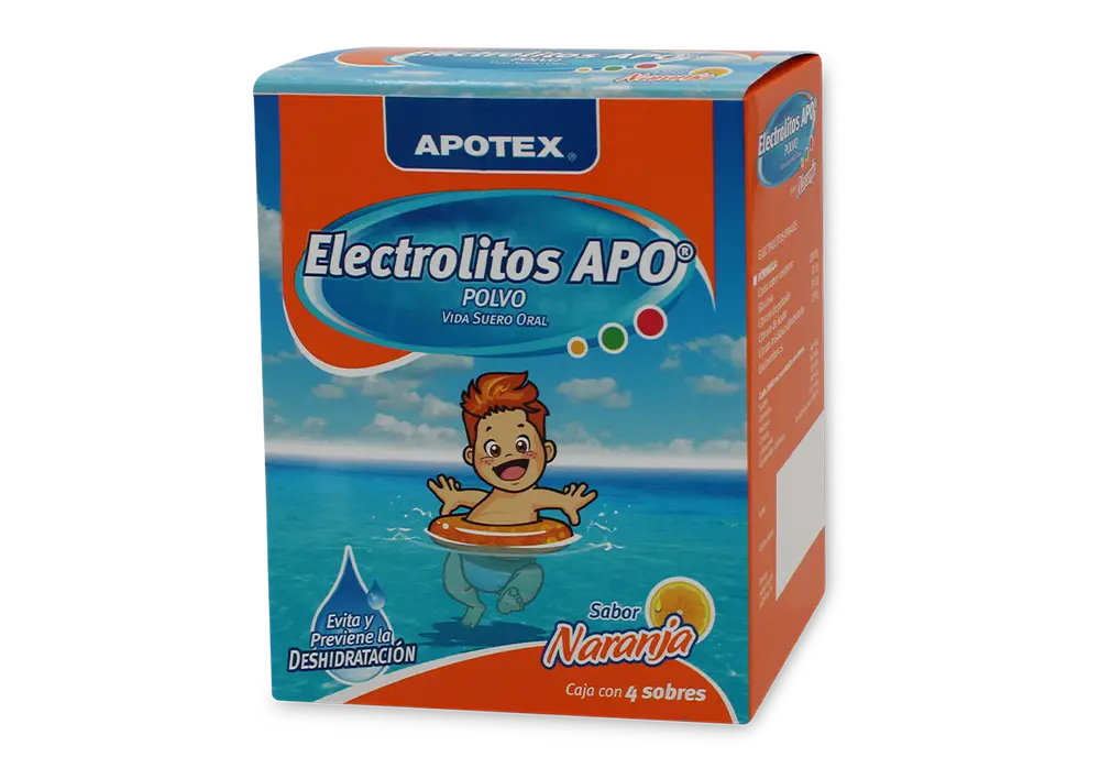 ELECTROLITOS APO NARANJA C/4 SOBRES (APOTEX/PROTEIN)