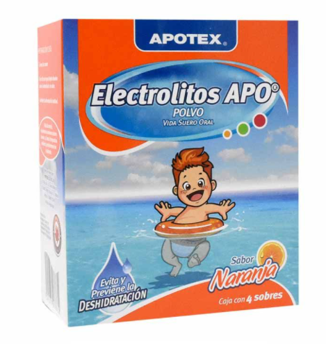 ELECTROLITOS APO NARANJA C/4 SOBRES (APOTEX/PROTEIN)