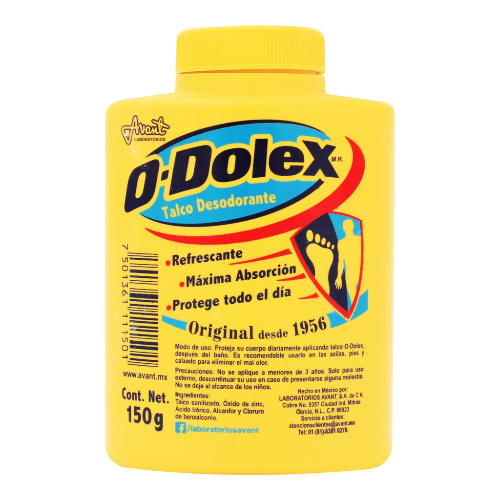 TALCO PIES AMARILLO ENVASE C/150G  (ODOLEX)(AVANT)