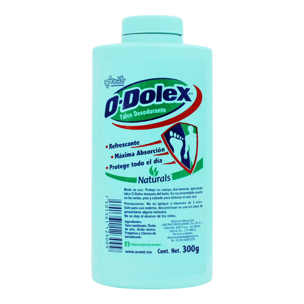 TALCO PIES ENVASE C/300 G - ODOLEX NATURAL(AVANT)