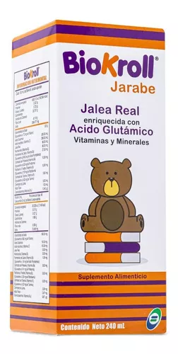 BIOKROLL C/240ML JARABE (IVA)(JALEA REAL, ACIDO GLUTAMICO, VITAMINAS, MINERALES)(B.Q.M.)