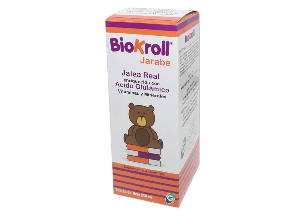 BIOKROLL C/240ML JBE (IVA)(JALEA REAL, ACIDO GLUTAMICO, VITAMINAS, MINERALES)(B.Q.M.)