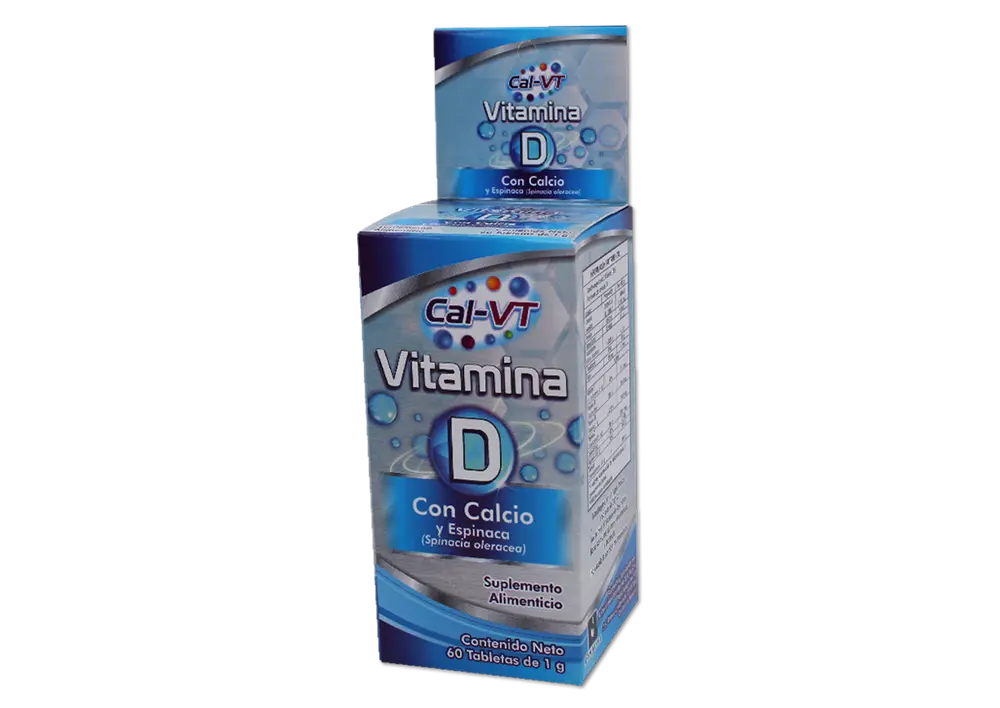 CAL-VT VITAMINA D TAB C/60 1GR (IVA)(VITAMINA D/CALCIO/ESPINACA)