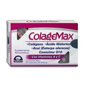 COLAGEMAX 500MG C/30 CAPS (IVA)(COLAGENO/AC. HIALUR./ACAI/SILICIO/ Q10/ VITAMINA A Y C)