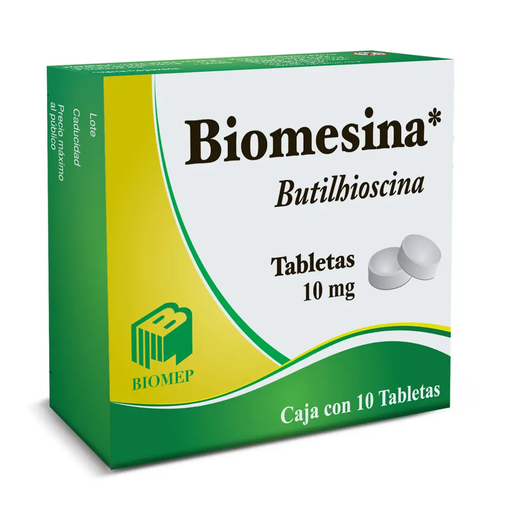 BIOMESINA 10MG C/10 GRAGEAS (BUTILHIOSCINA)(BIOMEP)