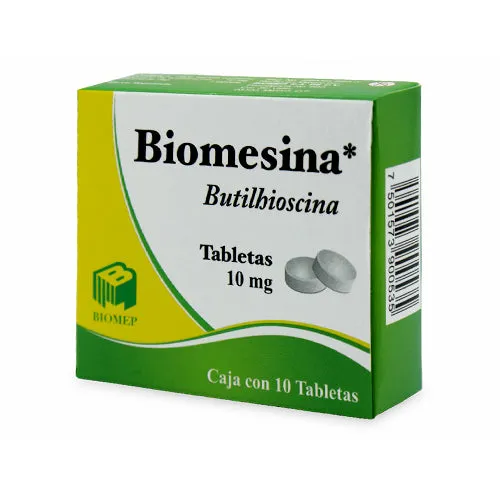 BIOMESINA 10MG C/10 GRAGEAS (BUTILHIOSCINA)(BIOMEP)