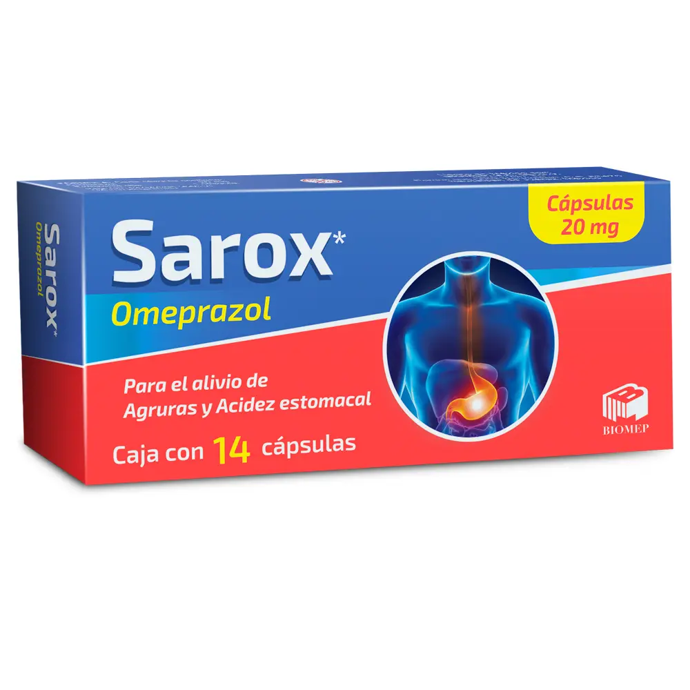 SAROX 20MG C/14 CAPS (OMEPRAZOL)(BIOMEP)