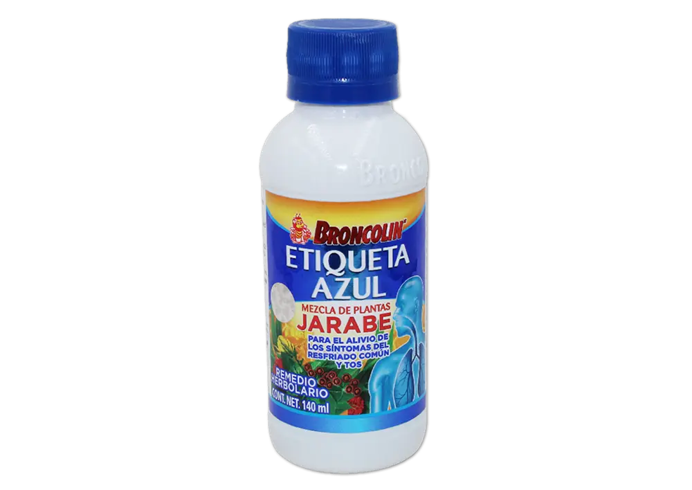 BRONCOLIN NATURAL (ETIQ AZUL) JBE C/140ML (MENTOL/EUCALIPTO/SAUCO/GORDOLOBO)(BRONCOLIN)