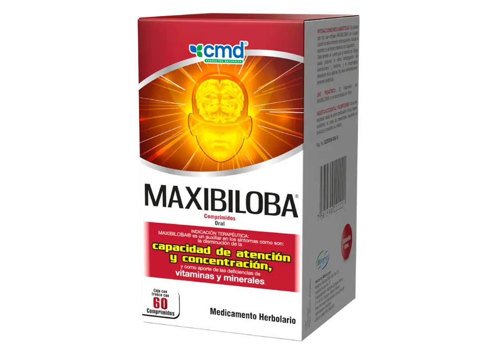 MAXIBILOBA C/60 COMPRIMIDOS (AC GLUTAMICO/GINGKO/COMPLEJO B/CALCIO/ZINC)(CMD)