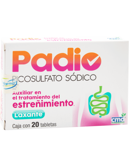 PADIO TAB C/20 5MG (PICOSULFATO SODICO)(CMD)