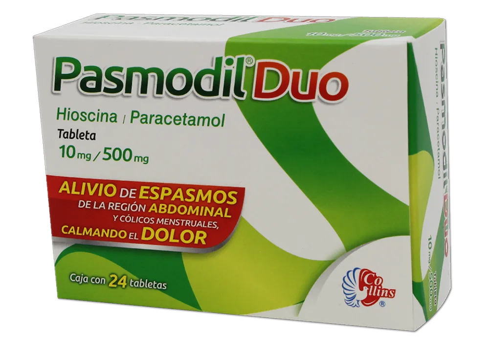 PASMODIL DUO 10/500 MG C/24TABS ( HIOSCINA, PARACETAMOL ) ( COLLINS )