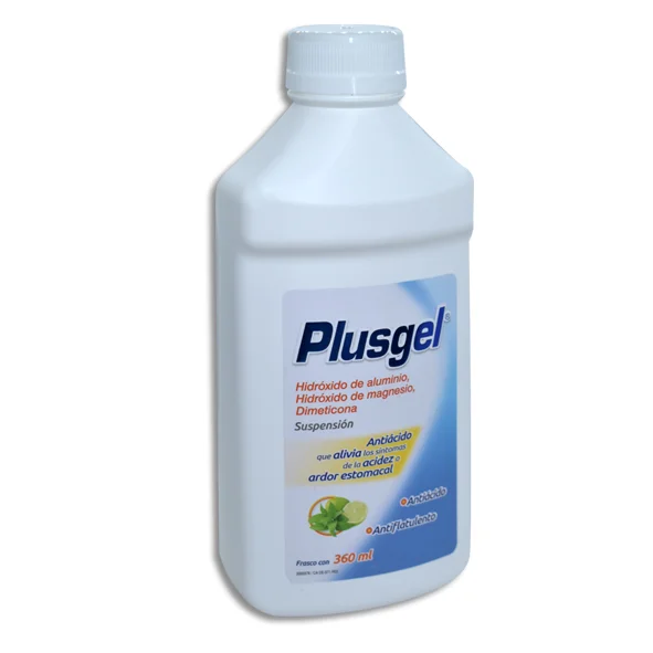 PLUSGEL C/360 ML SUSP (DIMETILPOLISILOXANO, H. DE ALUMINIO, H. DE MAGNESIO)(COLLINS)