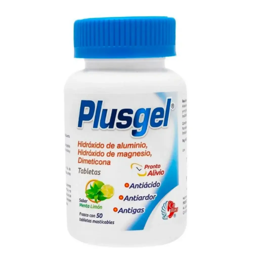PLUSGEL C/50 TABS (ALUMINIO, MAGNESIO, DIMETICONA)(COLLINS)