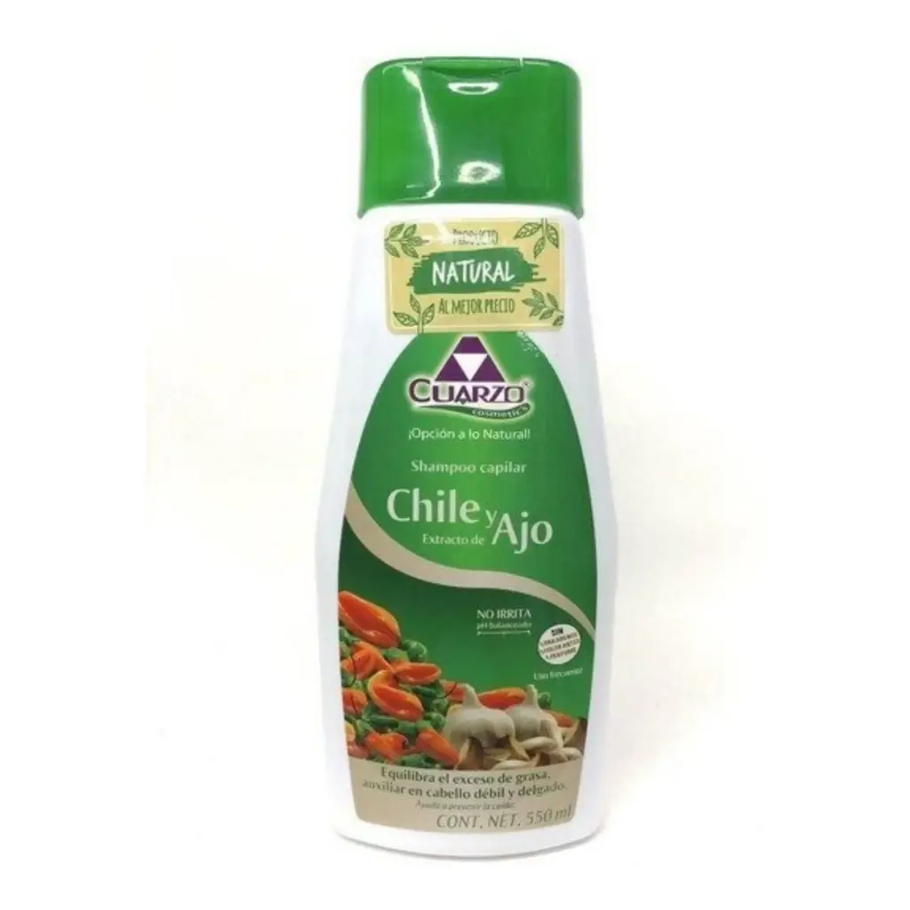 SHAMPOO CHILE Y EXTRACTO DE AJO (CUARZO CO)