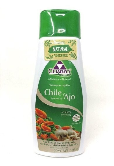 SHAMPOO CHILE Y EXTRACTO DE AJO(CUARZO CO)