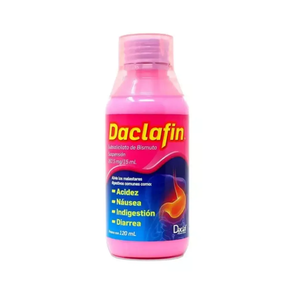 DACLAFIN SUSP C/120ML (SUBSALICILATO DE BISMUTO)(DACLAF S.A. DE C.V.)
