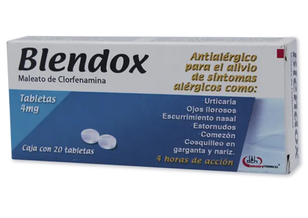 BLENDOX 4MG C/20 TABS (CLORFENAMINA)(DEGORT'S)