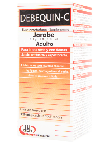 DEBEQUIN-C ADT C/120ML JBE (DEXTROMET, GUAIFEN)(DEGORT'S)