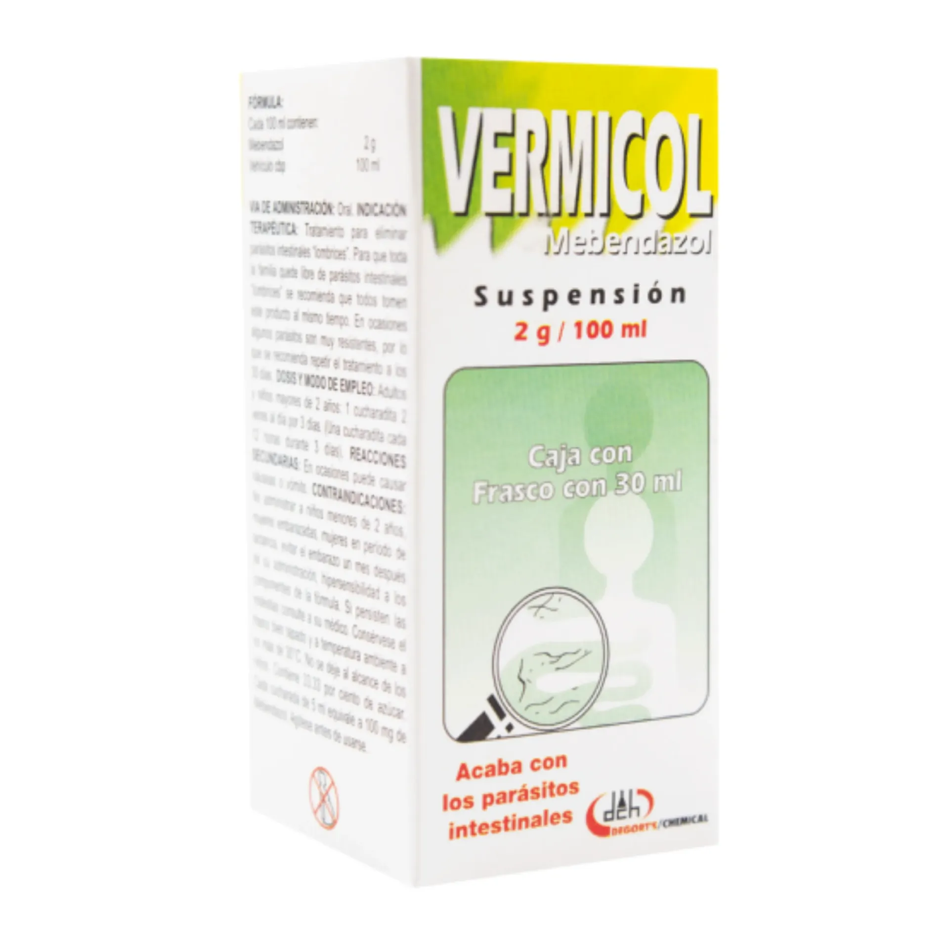VERMICOL 2G C/30ML SUSP (MEBENDAZOL)(DEGORT'S)