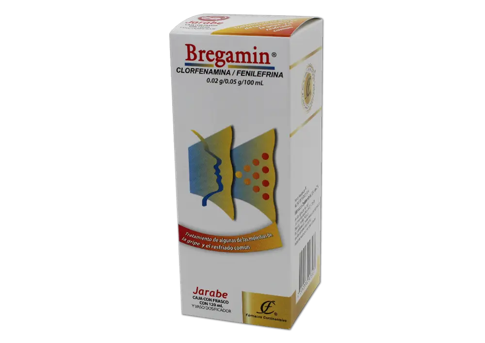 BREGAMIN C/120ML JBE (CLORFENAMINA, FENILEFRINA)(F. CONTINENTAL)