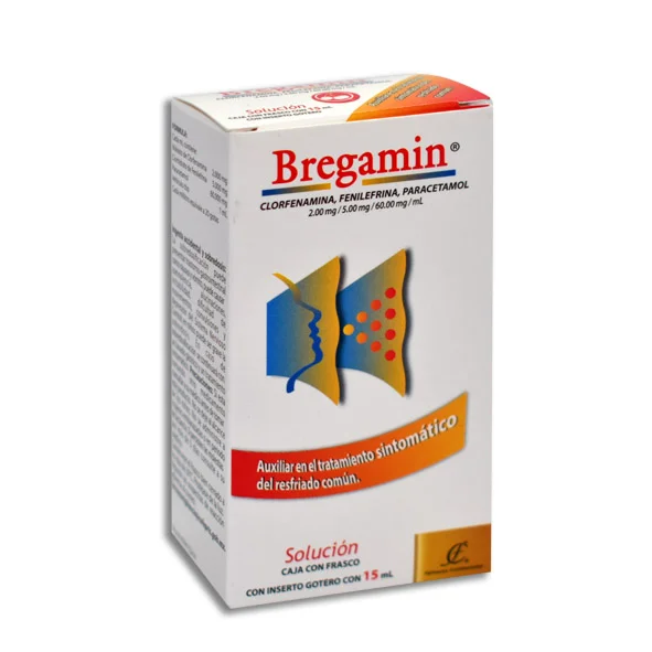 BREGAMIN C/15ML GOTAS (PARACETAMOL, CLORFENAMINA, FENILEFRINA)(F. CONTINENTAL)