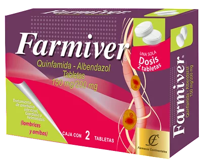 FARMIVER 150 MG  C/2 TABS ( QUINFAMIDA, ALBENDAZOL )(F. CONTINENTAL)
