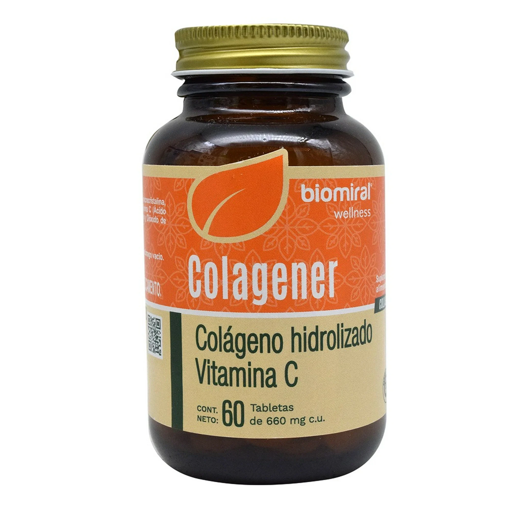 COLAGENER 500MG/10MG C/60 TABS (COLAGENO, VITAMINA C)(IVA)(FARMIRAL/BIOMIRAL)