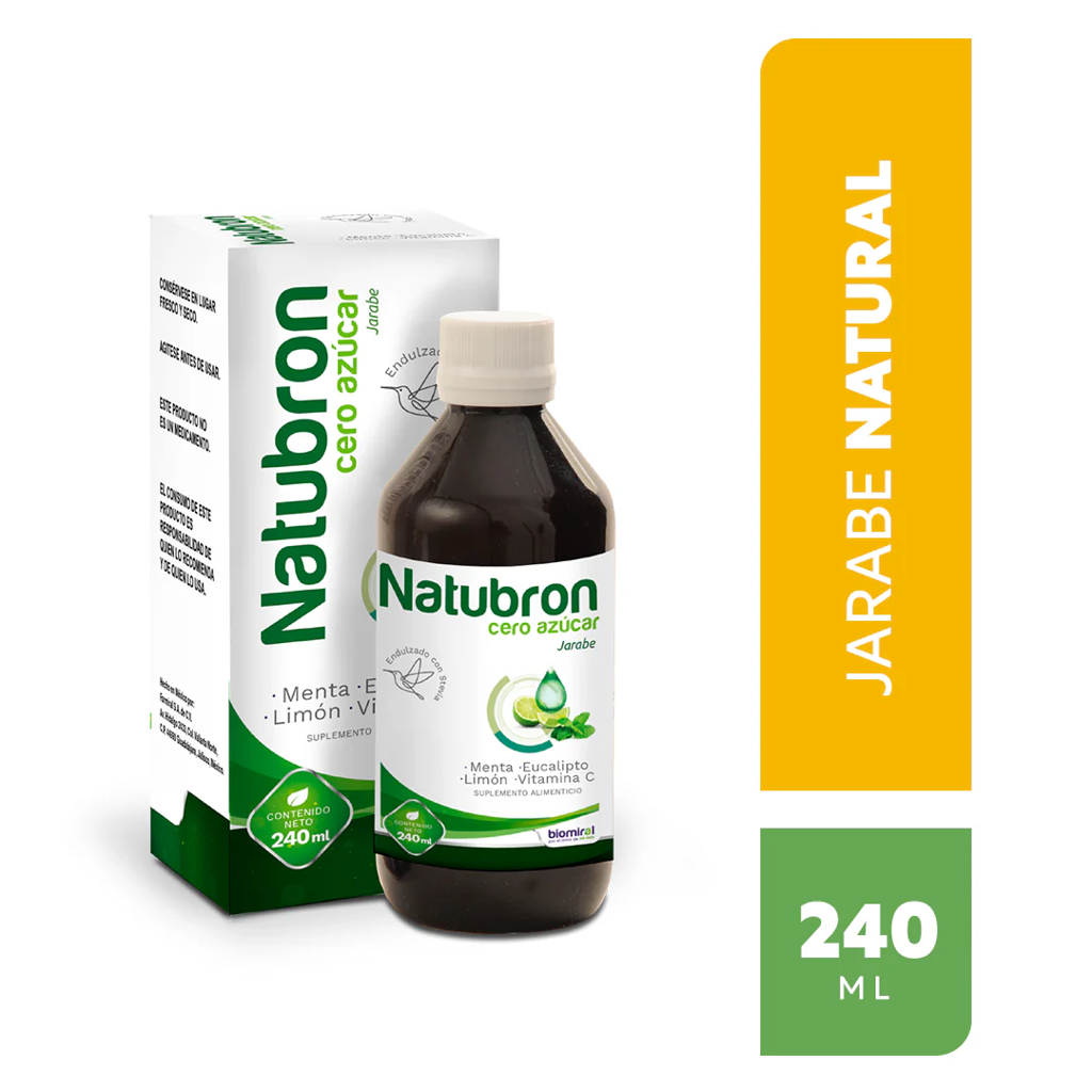 NATUBRON CERO AZUCAR JBE C/240ML MENTA/EUCALIPTO(FARMIRAL/BIOMIRAL)