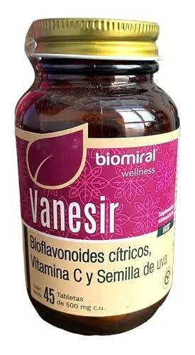 VANESIR 500 MG C/45 TABLETAS- BIOFLAVONOIDES/CITRICOS/ UVA10MG/VITAMINA C(FARMIRAL/BIOMIRAL)