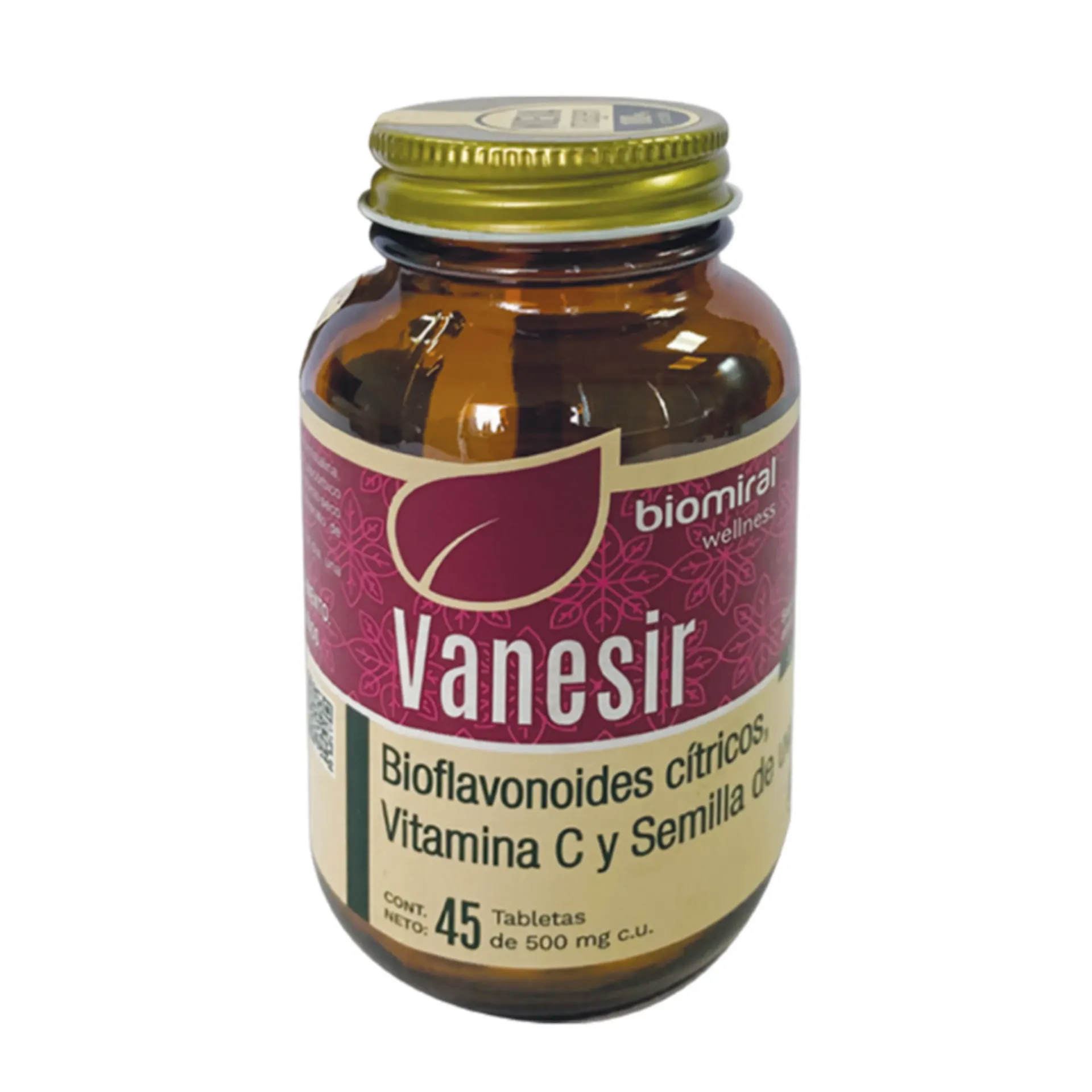 VANESIR 500MG C/45 TAB (BIOFLAVONOIDES/CITRICOS/ UVA10MG/VITAMINA C)(FARMIRAL/BIOMIRAL)