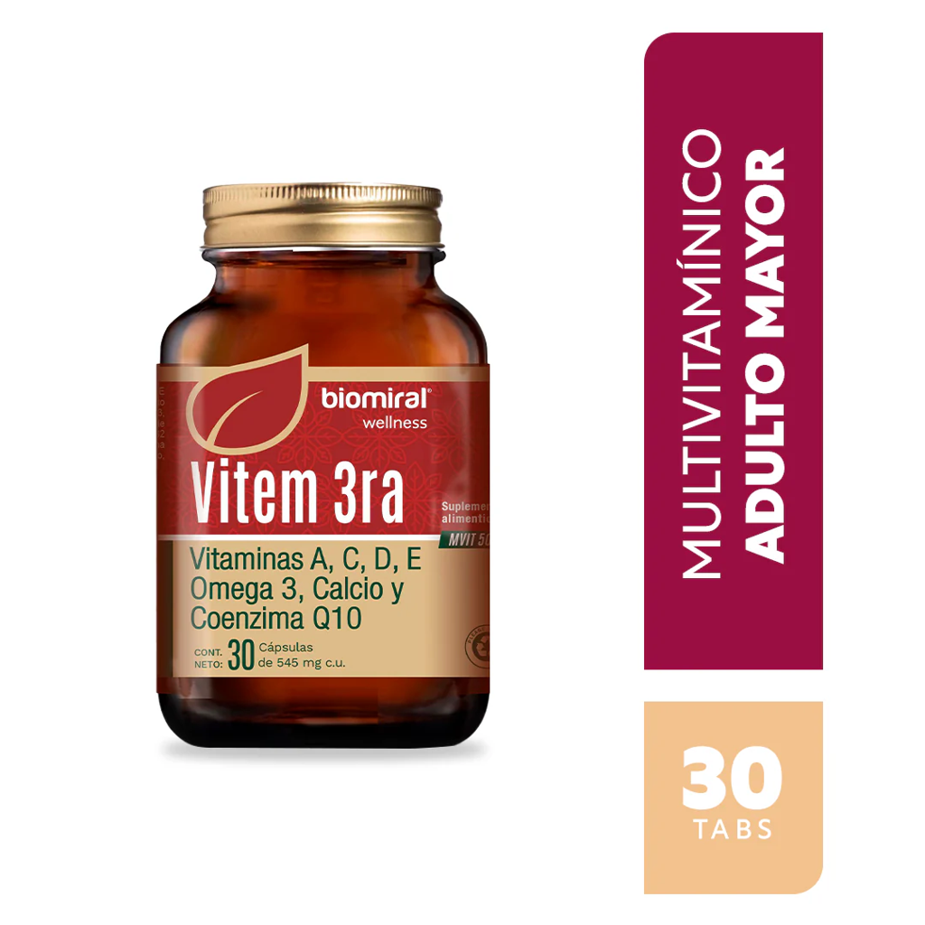 VITEM 3RA 545 MG C/30 CAP (IVA)-MINERALES/OMEGA 3/VITAMINAS FARMIRAL/BIOMIRAL