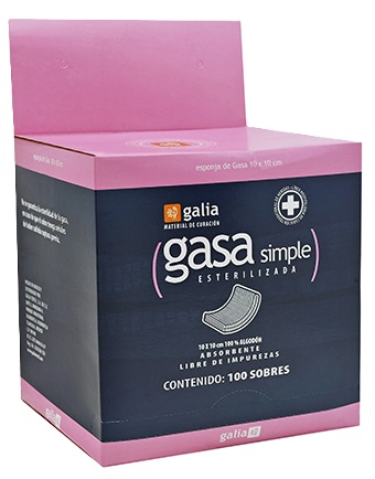 GASA "CAJA" 10 X 10 CM C/100 PIEZAS ( IVA )(GALIA TEXTIL)
