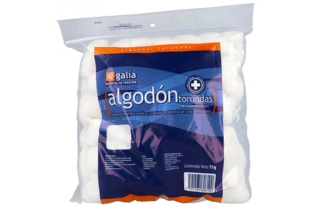 TORUNDAS ALGODON 75 GR ( GALIA )( IVA )(GALIA TEXTIL)