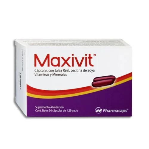 MAXIVIT CAPS C/30 (MULTIVITAMINAS/MINERALES/JALEA REAL/AJO DEODORIZADO)(GELCAPS/PHARMACAPS)