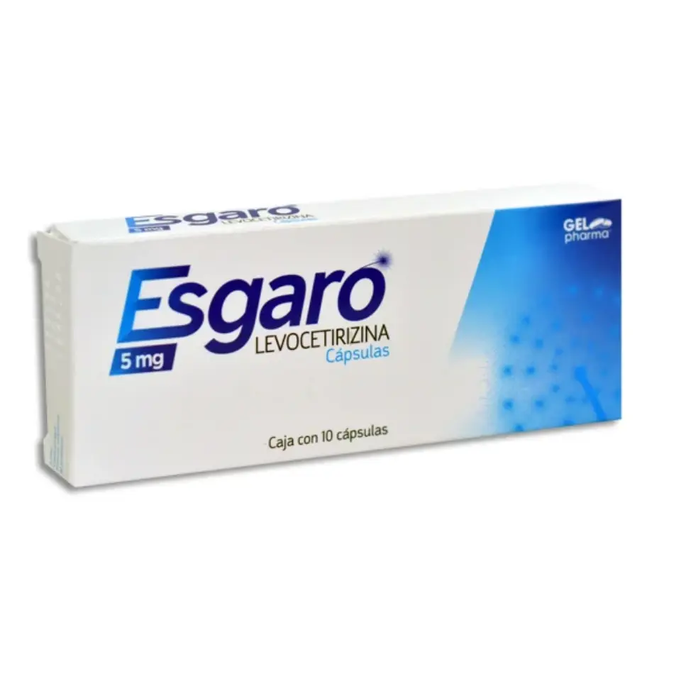 ESGARO 5MG C/10 CAPSULA (LEVOCETIRIZINA)(GELPHARMA)