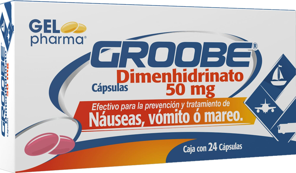 GROOBE 50MG C/24 CAP - DIMENHIDRINATO(GELPHARMA)