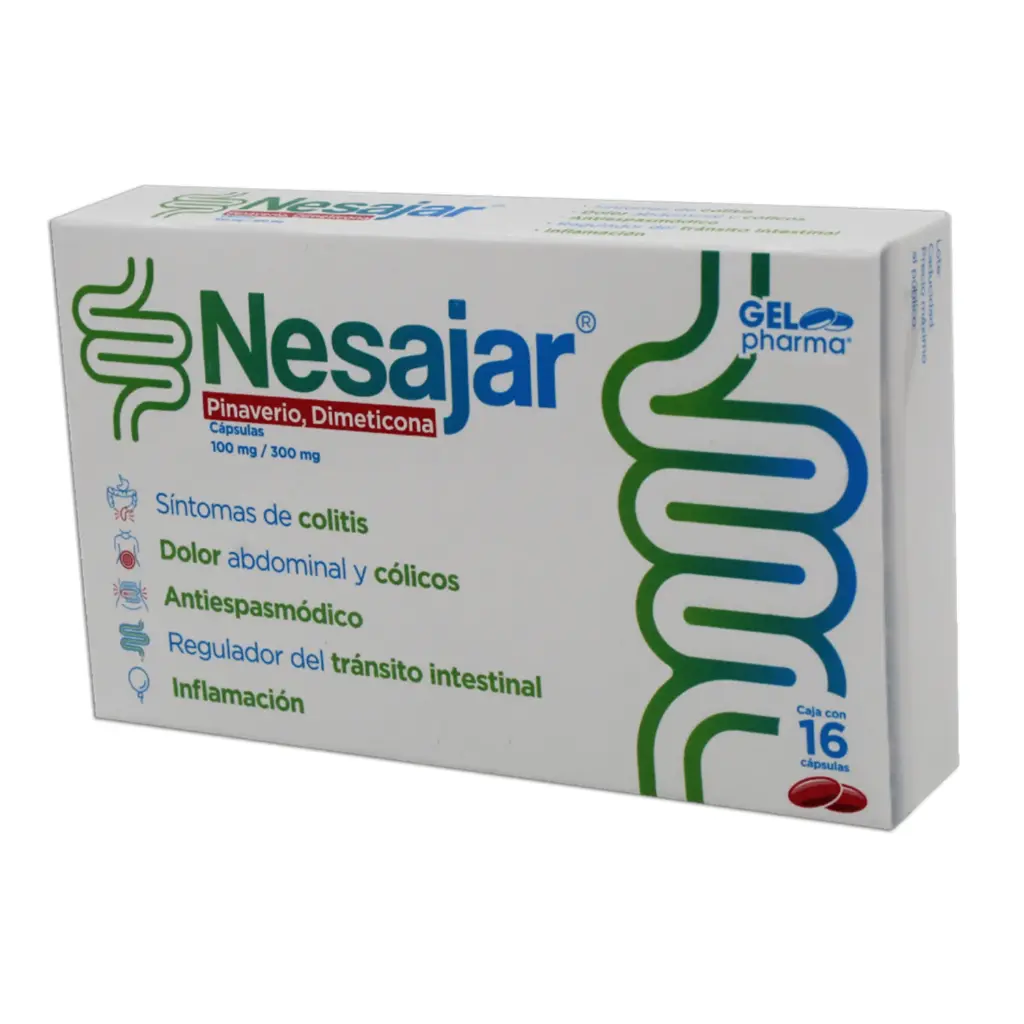 NESAJAR C/16 CAP (PINAVERIO, DIMETICONA)(GELPHARMA)