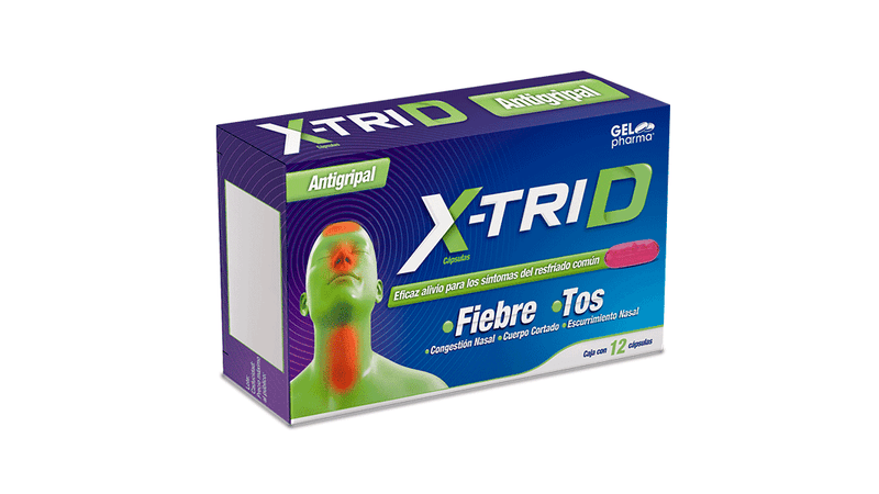 X-TRI-D 250/15/5/2 MG C/12 CAP- DEXTRO/FENILE/CLORFEN/PARAC(GELPHARMA)