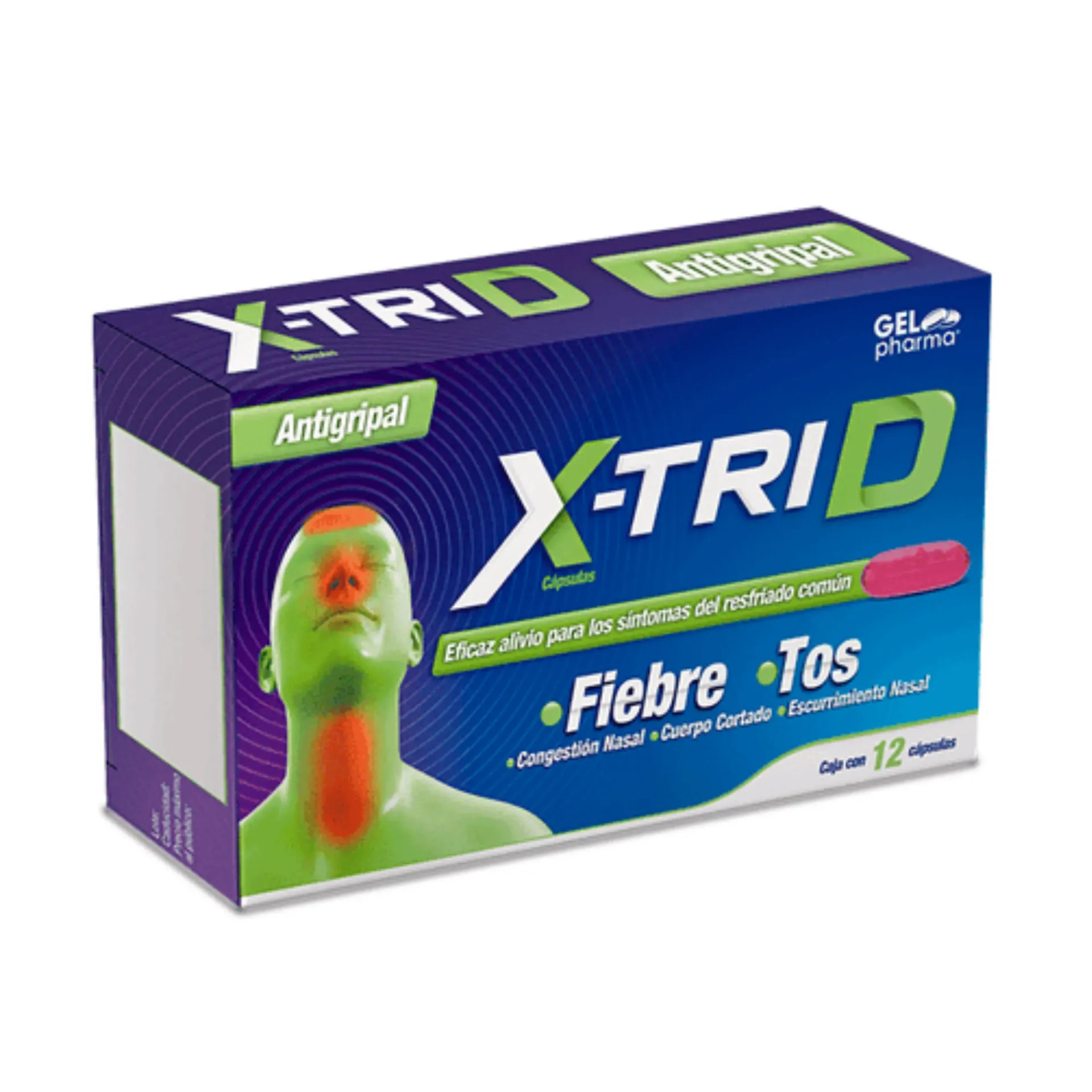 X-TRI-D 250/15/5/2MG C/12 CAP (DEXTRO/FENILE/CLORFEN/PARAC)(GELPHARMA)