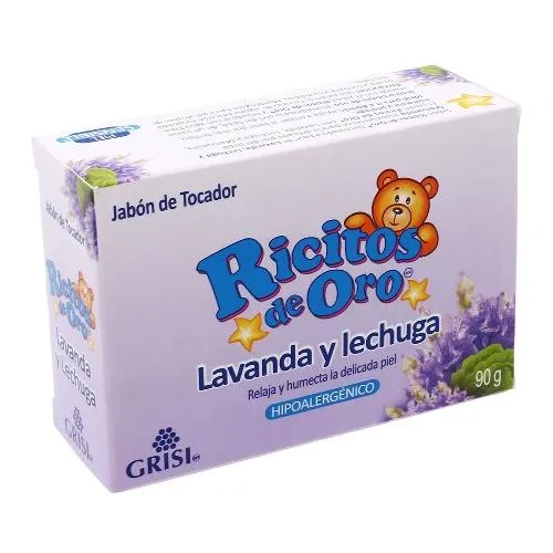 JABON RICITOS DE ORO LAVANDA LECHUGA C/90G (IVA)(GRISI)