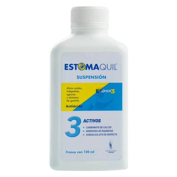 ESTOMAQUIL EXPER3 SUSPEN C/120 ML - BISMUTO/MAGNESIO/CALCIO - (HIGIA)