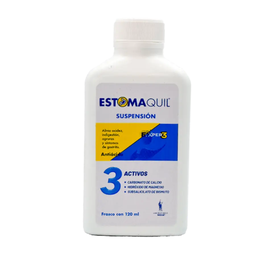 ESTOMAQUIL EXPER3 SUSPEN C/120ML (BISMUTO/MAGNESIO/CALCIO)(HIGIA)