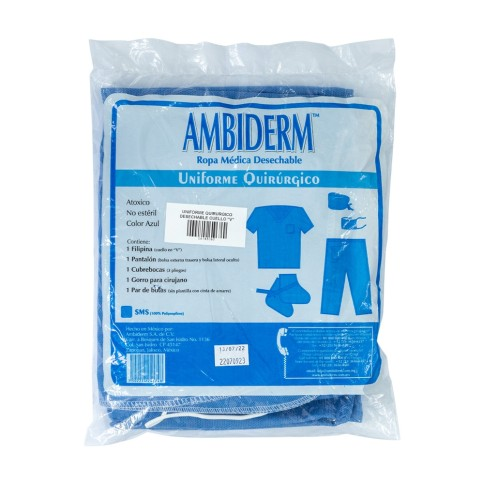 UNIFORME QURURGICO CUELLO "V" NO EST SMS ( AMBIDERM ) ( IVA )(INHABILITADOS)