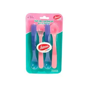 SET DE CUCHARAS P/BEBE NIÑA C/4 PZA(INHABILITADOS)
